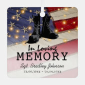 愛国記念兵士の写真 メタルオーナメント (正面)