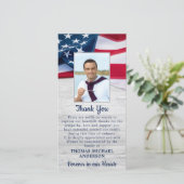 愛国記念写真悔やみや弔慰軍隊葬儀 サンキューカード (スタンド正面)