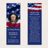 愛国記念写真葬儀祈りの言葉しおり (正面&裏面)