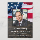 愛国記念写真葬儀祈りの言葉カード5x7 シーズンカード (正面)