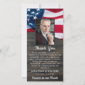 愛国記念悔やみや弔慰写真軍隊葬儀 サンキューカード (正面)