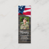 愛国記念祈りの言葉カード写真葬儀のお願い コーリングカード (正面)