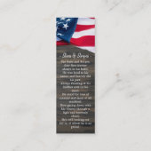 愛国記念祈りの言葉カード写真葬儀のお願い コーリングカード (裏面)