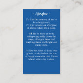 愛国記念祈りの言葉カードUSAアメリカ国旗 コーリングカード (裏面)