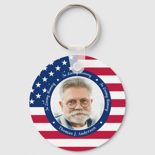 愛国記念米国国旗カスタムの写真2 キーホルダー (正面)