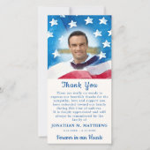 愛国記念米国国旗軍隊葬儀 サンキューカード (正面)