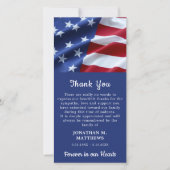 愛国記念米国国旗退役軍人葬儀 サンキューカード (正面)