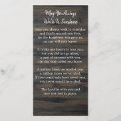 愛国記念米国旗葬儀祈りの言葉ブックマーク (裏面)