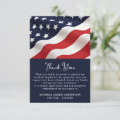 愛国記念退役軍人アメリカ国旗の葬儀 サンキューカード (スタンド正面)