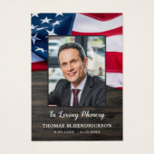 愛国記念退役軍人葬儀祈りの言葉カード (正面)