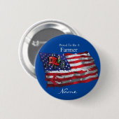 愛国誇りを持った農家フラグThunder_Cove 缶バッジ (正面&裏面)