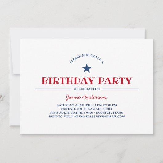 愛国誕生会 招待状 (正面)