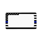 愛国警察旗のアド空白のレス ラベル (正面)