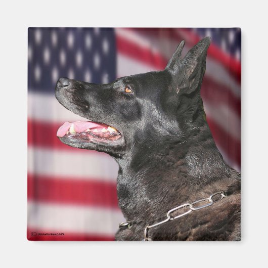 愛国警察K9犬磁石 マグネット (正面)