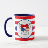 愛国豚のマグカップ マグカップ (左)