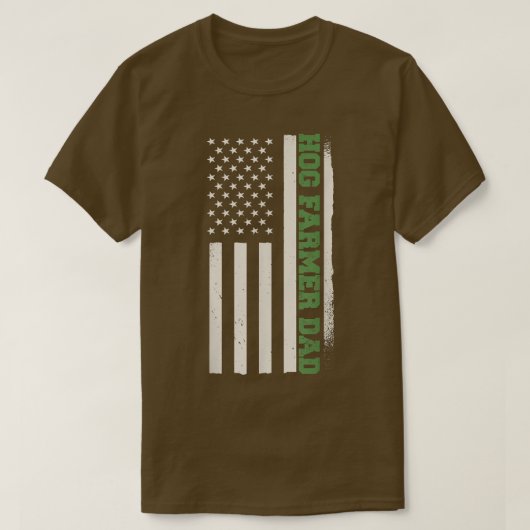 愛国豚農業農業豚農家 Tシャツ (デザイン正面)
