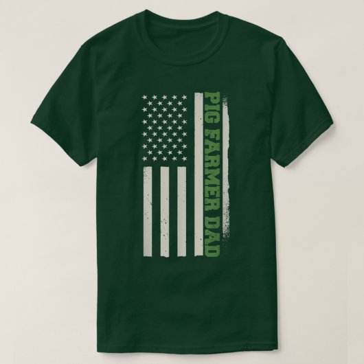 愛国豚農業農業豚農家 Tシャツ (デザイン正面)