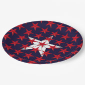 愛国赤星オンブルーフィールド紙プレート ペーパープレート (アングル)