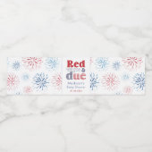 愛国赤白とデューベイビーシャワーパーティー ペットボトルラベル (シングルラベル)