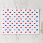 愛国赤白と青のカニ模様ランチョンマット ペーパーパッド (インサイチュ)