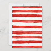 愛国赤白と青の小さな爆竹 招待状 (裏面)