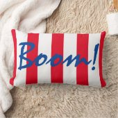 愛国赤白と青ストライプのの7月4日 ランバークッション (ブランケット)