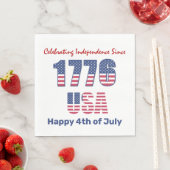 愛国赤白と青7月4日 スタンダードランチョンナプキン (インサイチュ)