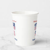 愛国赤白と青7月4日 紙コップ (左)