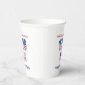 愛国赤白と青7月4日 紙コップ (右)