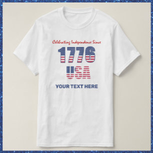 愛国赤白と青7月4日 Tシャツ