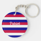 愛国赤白と青We the Peopleメッセージ キーホルダー (裏面)