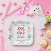 愛国赤白デューベビーシャワーパーティー ペーパープレート (パーティー)