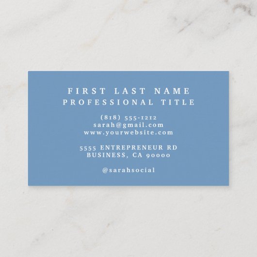 愛国赤白青の花フローラ 名刺 (裏面)