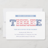 愛国赤白青ツインズ3回目の誕生日パーティー 招待状 (正面)