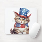 愛国赤白青水彩子猫 マウスパッド (マウス)