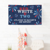 愛国赤白2歳の誕生日へようこそ 横断幕 (インサイチュ)
