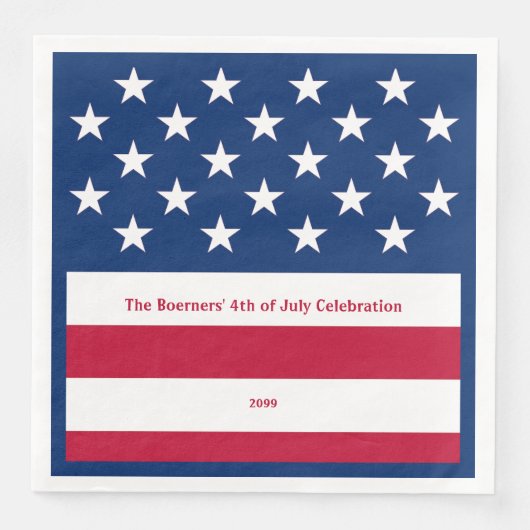 愛国赤白&ブルーオールドグローリー紙ディナー (正面)