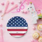 愛国赤白&ブルーオールドグローリー紙プレート ペーパープレート (パーティー)