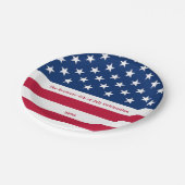 愛国赤白&ブルーオールドグローリー紙プレート ペーパープレート (アングル)