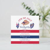 愛国赤白&ブルービーチパーティー7月4日 招待状 (スタンド正面)