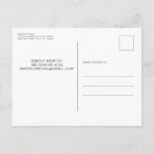 愛国赤青グリッタースウィート16誕生日パーティー インビテーションポストカード (裏面)