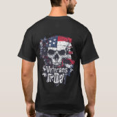 愛国軍事グランジティーシャツ Tシャツ (裏面)