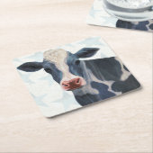 愛国農場 – 牛 スクエアペーパーコースター (アングル)