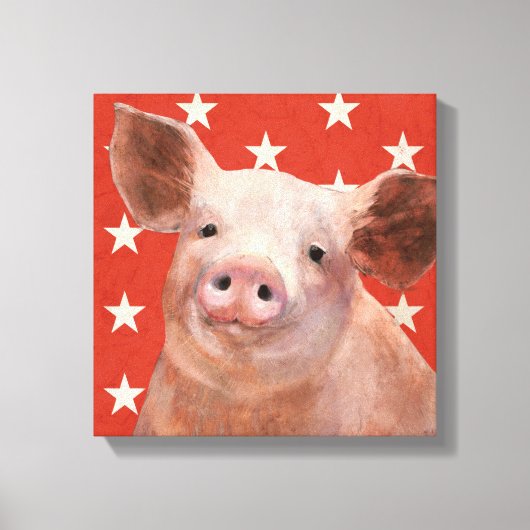 愛国農場 – 豚 キャンバスプリント (正面)
