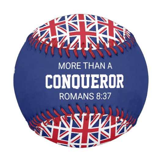 愛国連合ジャックカスタム聖なる書物、 経典イギリス国旗 野球ボール (正面)