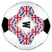 愛国連合ジャックUK GBモノグラムサッカーボール サッカーボール (回転)