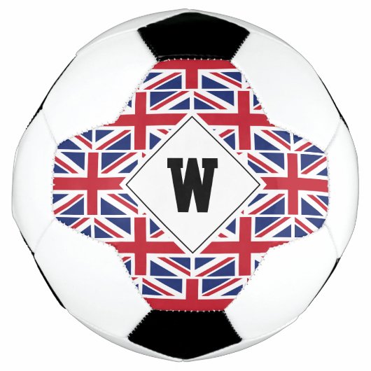 愛国連合ジャックUK GBモノグラムサッカーボール サッカーボール (正面)
