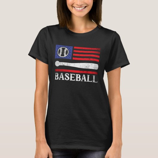 愛国野球7月4日米国国旗のFa Tシャツ (正面)