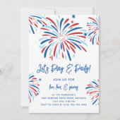 愛国野球・花火7月4日パーティー 招待状 (正面)