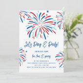 愛国野球・花火7月4日パーティー 招待状 (スタンド正面)